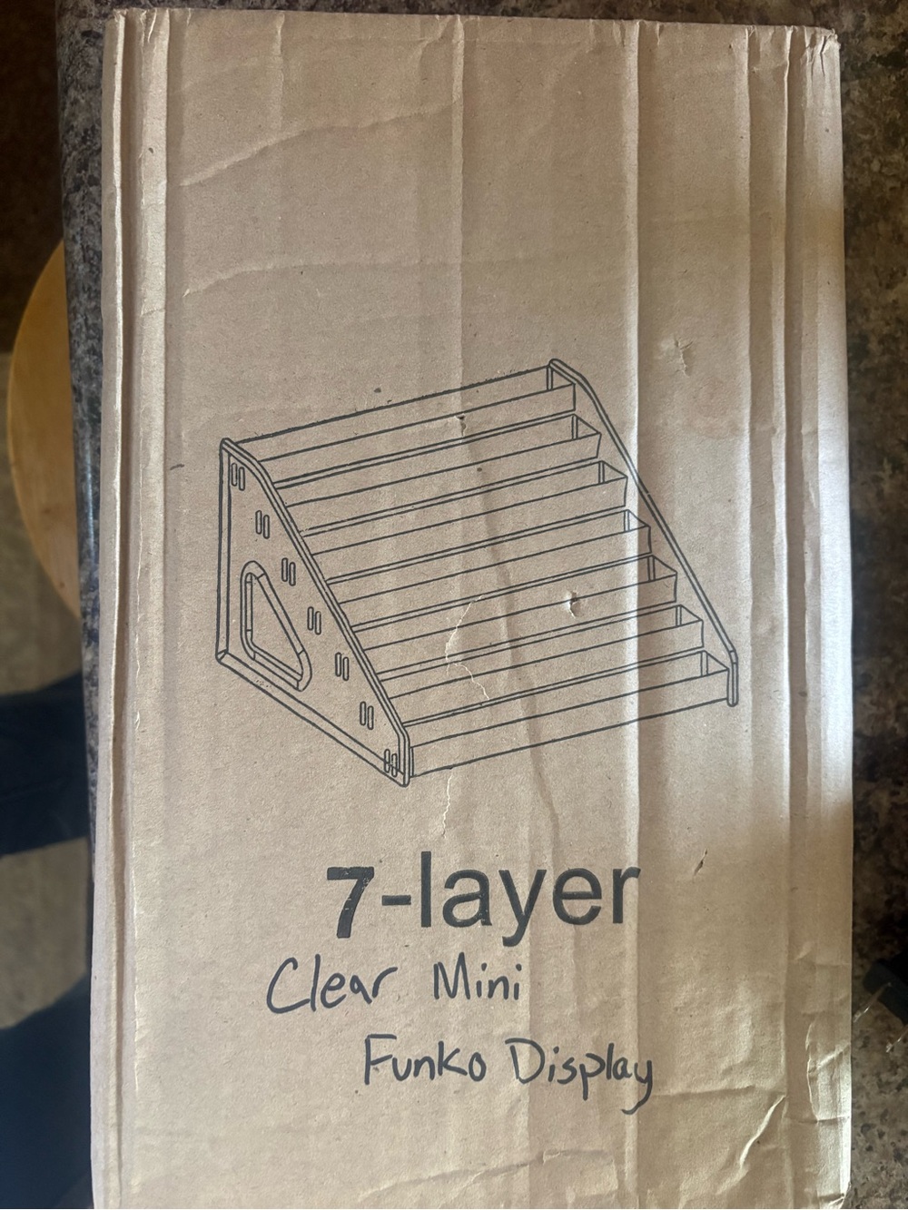 7-Layer Acrylic mini display/organizer Rack Compact Storage Solution